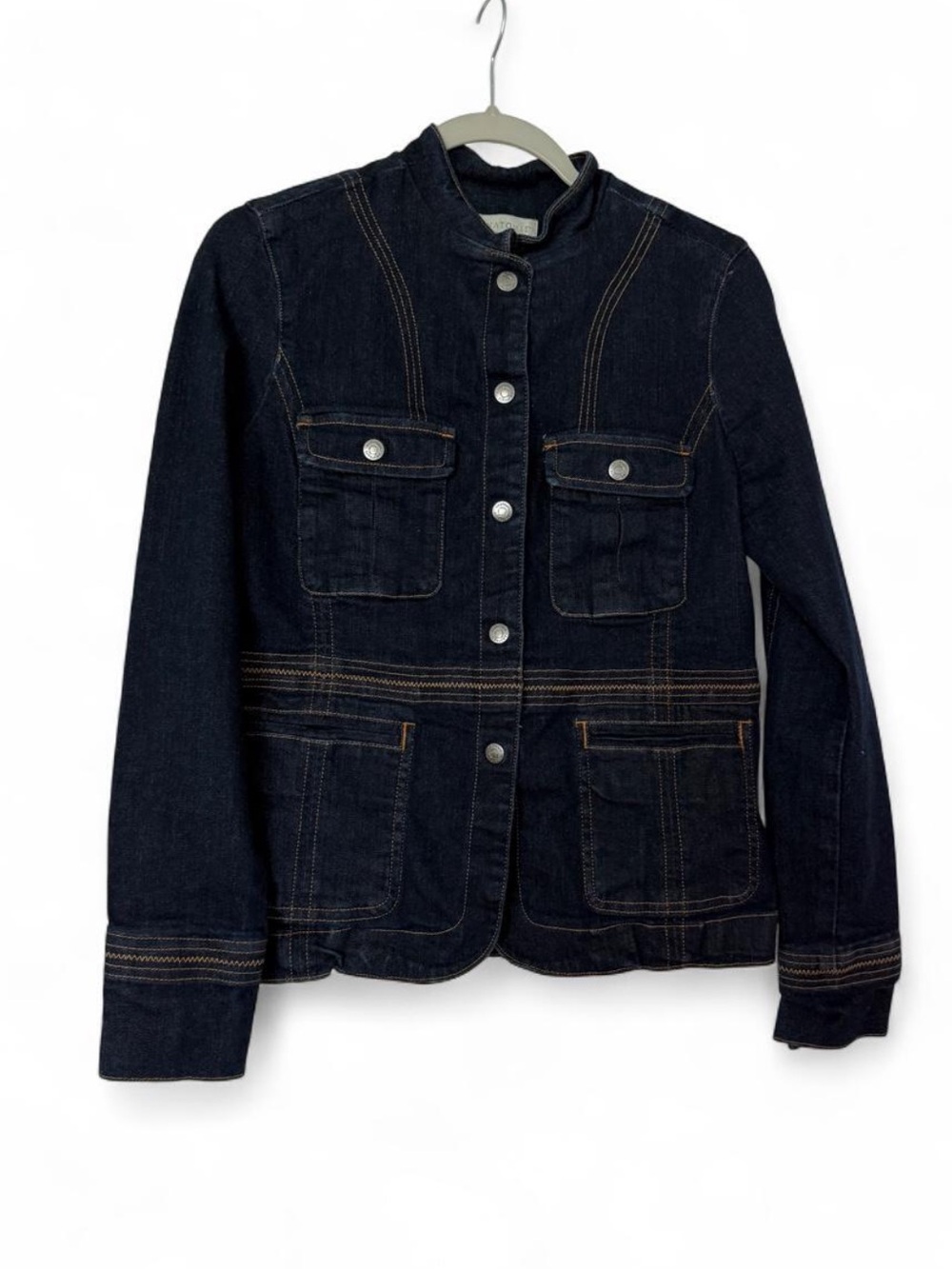 Anatomie Dark Blue Denim Snap-Front Jacket